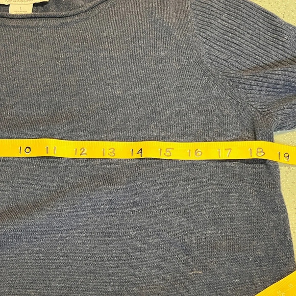 MAGASCHONI Navy Blue scoop neck sweater‎ size L. - Picture 11 of 14